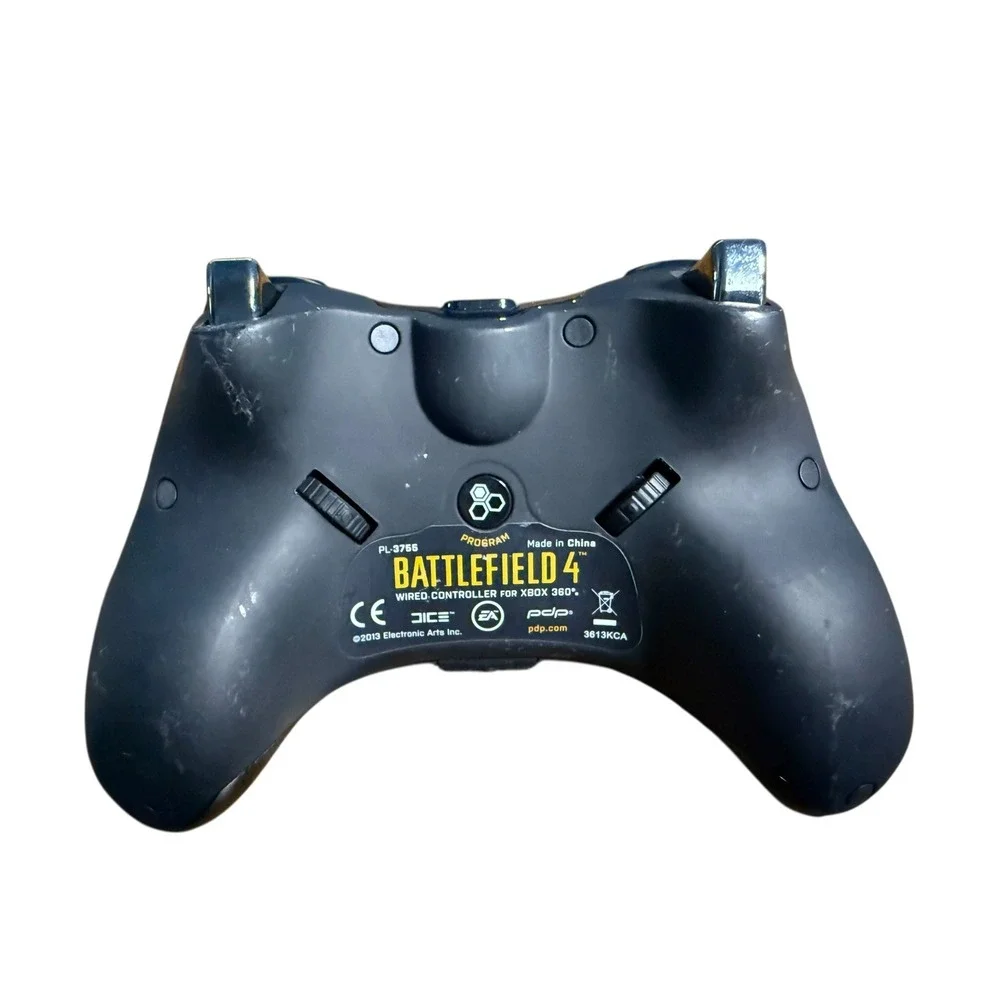 Xbox 360 Wired Controller Black Genuine Battlefield 4 Edition Untested